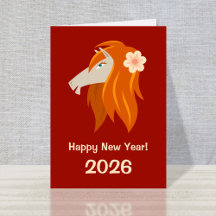 Kinesisk nyårshäst 2026 Zodiac