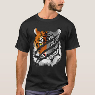 Kinesisk nyårshäst för Zodiac Black and White Tige T Shirt