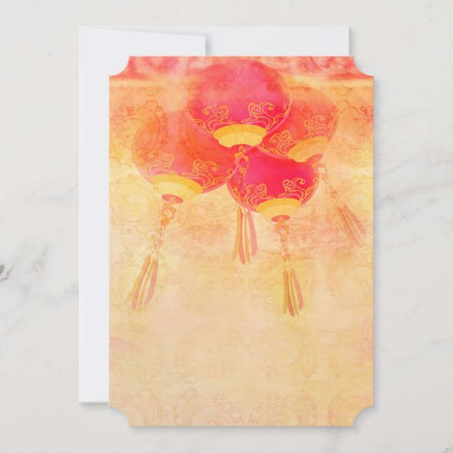 Kinesisk nyårsinvitation inbjudningar (Framsida)