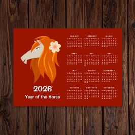 Kinesisk nyårskalender för Zodiac Horse 2026