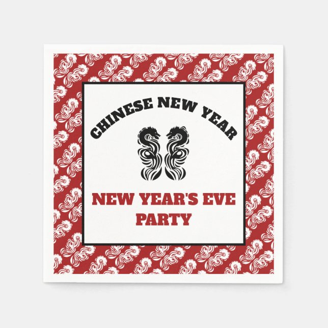 Kinesisk nyårskarta pappersservett (Framsidan)