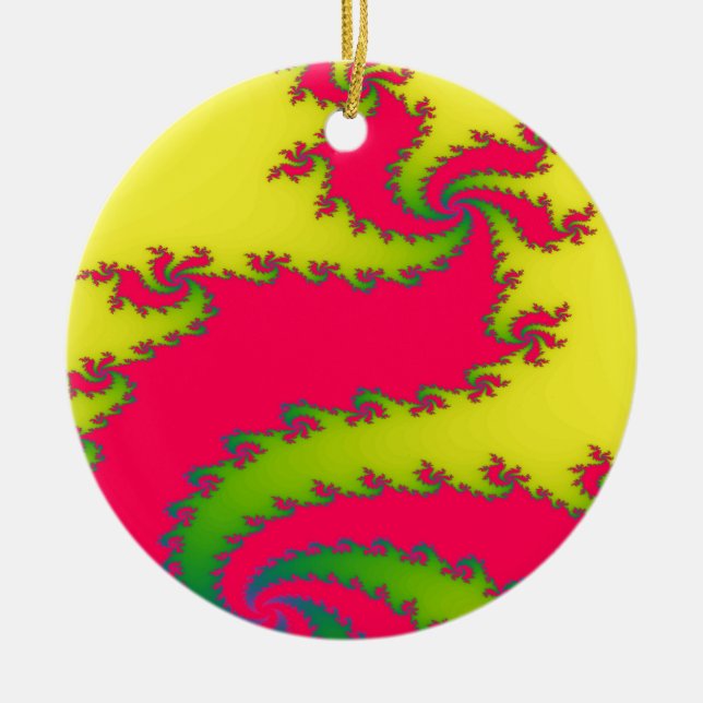 Kinesisk nyårskorv Fractal Ornament (Framsidan)