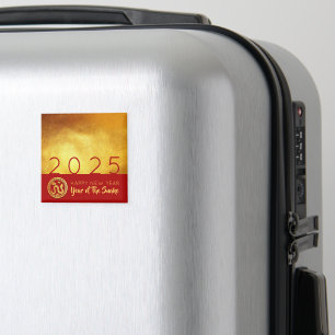 Kinesisk nyårsnake 2025 Red Guld SqM Magnet