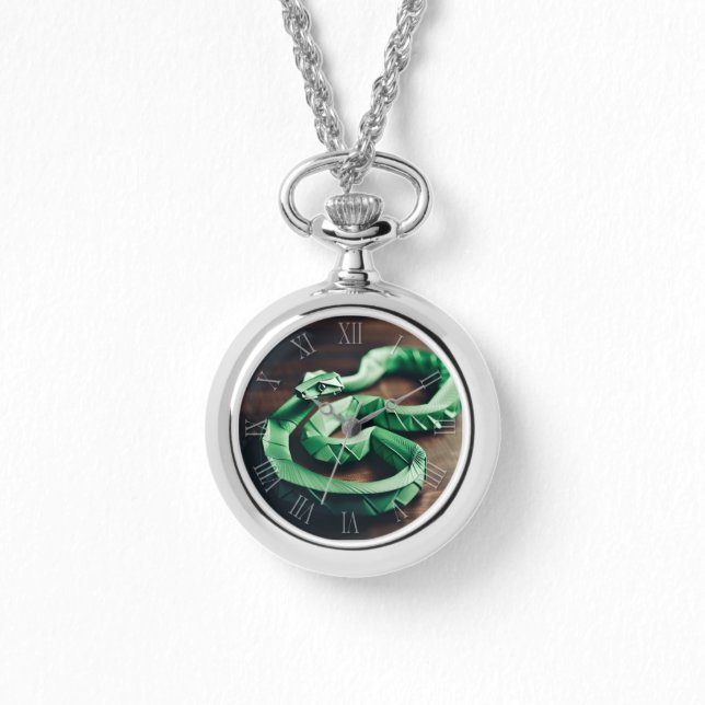 Kinesisk nyårsnake Origami Zodiac Birthday NW2 Armbandsur (Framsida)