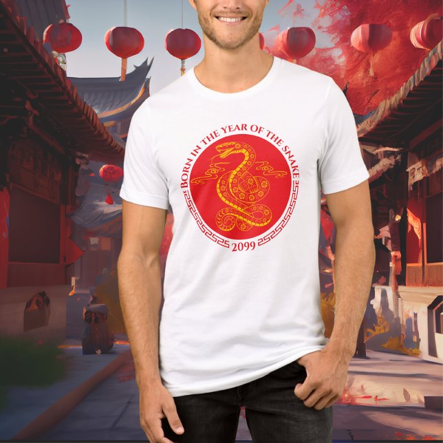Kinesisk nyårsnäring under året för ormen t shirt (Skapare uppladdad)