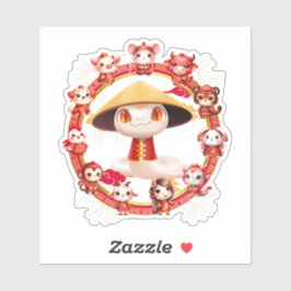 Kinesisk nyårsnorm 3 klistermärken