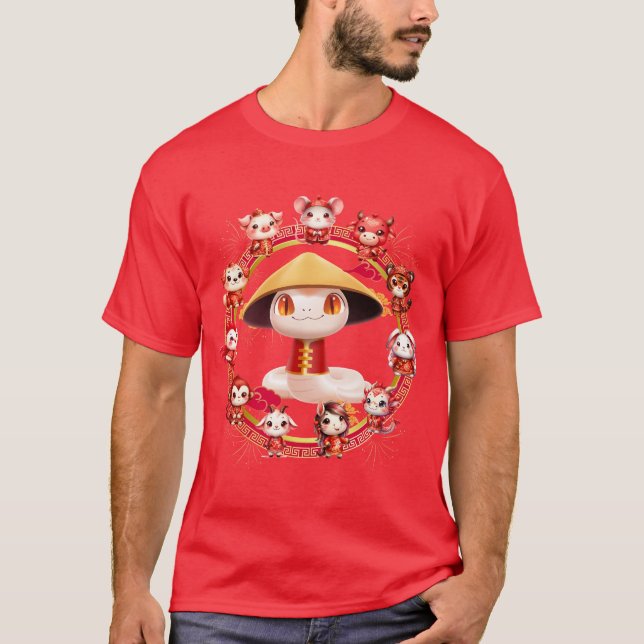 Kinesisk nyårsnorm 3 t shirt (Framsida)