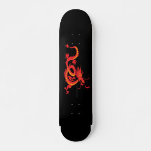 Kinesisk nyårsröd drake skateboard bräda 21,5 cm