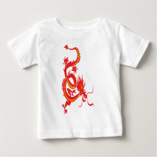 Kinesisk nyårsröd drake tee shirt