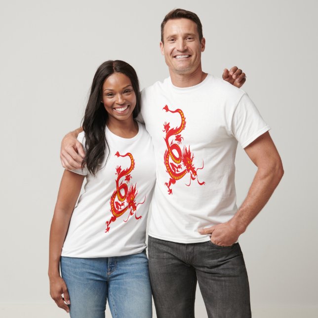Kinesisk nyårsröd drake tröja (Unisex)