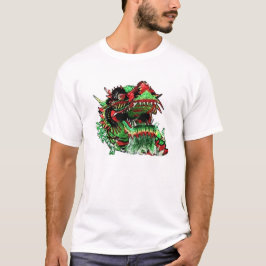 Kinesisk nyårsryttare i lycklig tee shirt