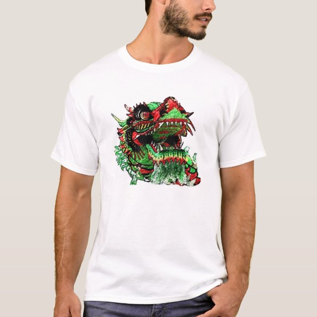 Kinesisk nyårsryttare i lycklig tee shirt (Framsida)