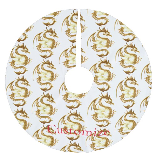 Kinesisk nyårsryttare Thunder_Cove Julgransmatta Borstad Polyester (Framsidan)