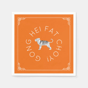 Kinesisk nyårstiger för Origami Pappersservett