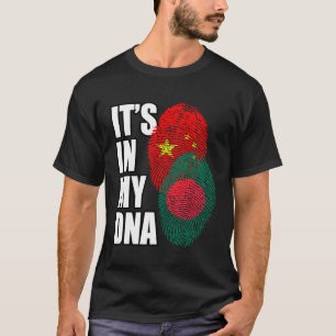 Kinesisk och bangladeshisk mix DNA Flagga Arv T Shirt