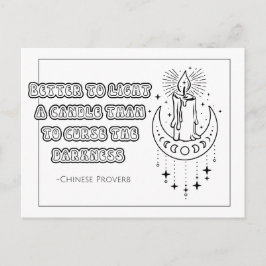 Kinesisk ordspråk-färgsänd postkort vykort