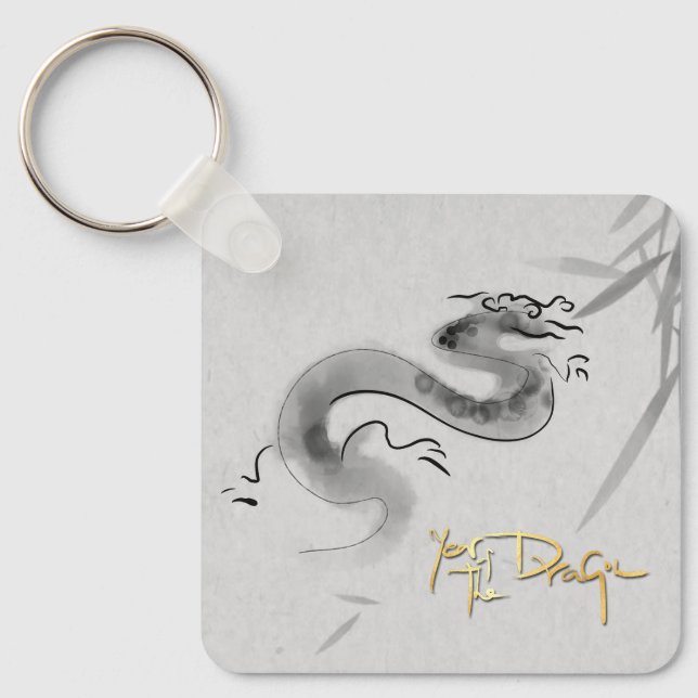 Kinesisk originaldrakår Monogram SqK Nyckelring (Framsida)