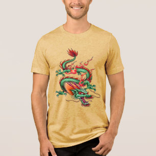 Kinesisk Östlig Grön Drak Mytologisk Varelse T Shirt