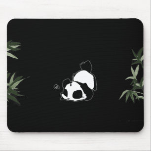 Kinesisk Panda för svart & för vit - svart Musmatta