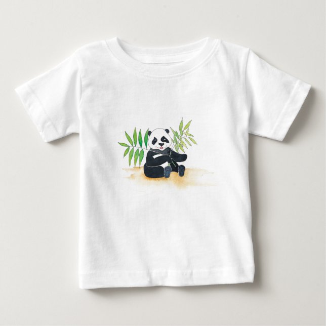 Kinesisk Panda Småbarn T Tee (Framsida)