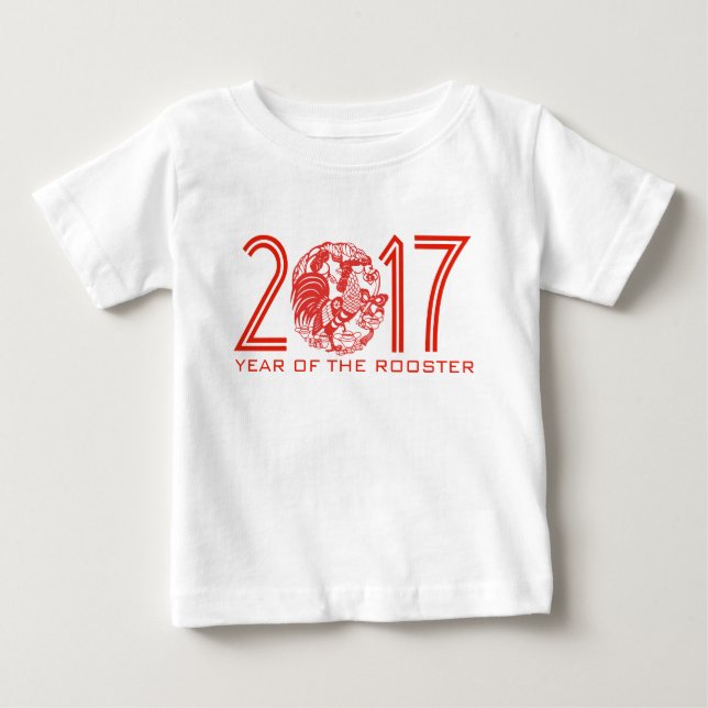 Kinesisk papercut B för anpassadetuppår 2017 T-shirt (Framsida)
