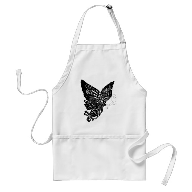Kinesisk Papper-klippt fjäril-design - Apron Förkläde (Framsidan)