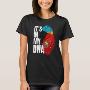 Kinesisk Plus Bahamansk Mix DNA Flagga Arv T Shirt