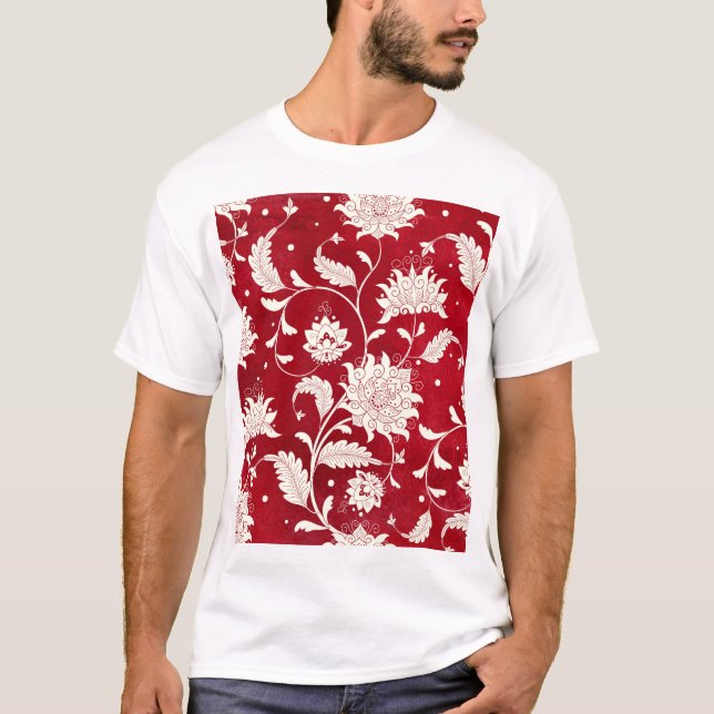Kinesisk porslinimitation: blommigt t shirt (Framsida)