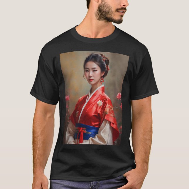 Kinesisk prinsessporträtt t shirt (Framsida)