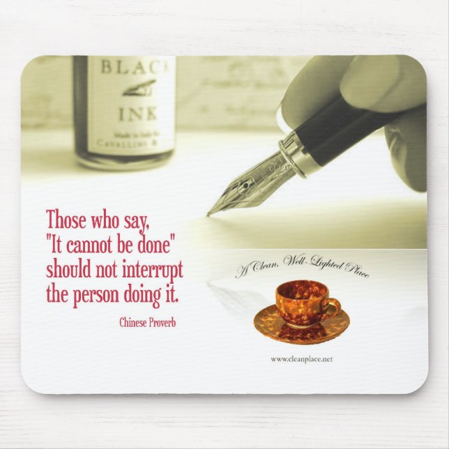 Kinesisk Proverb Mousepad Musmatta (Framsidan)