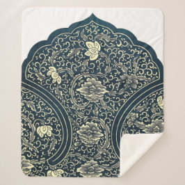 Kinesisk prydnadsman Mönster Sherpa Blanket