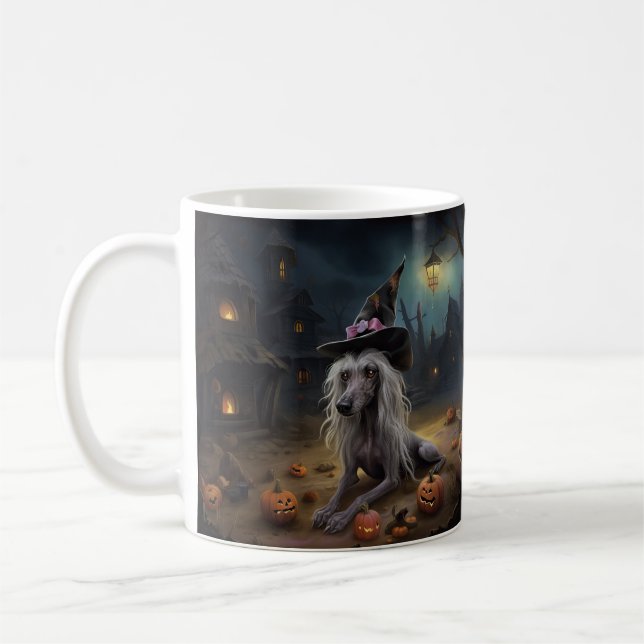 Kinesisk pumpkins Halloween Scary Kaffemugg (Vänster)