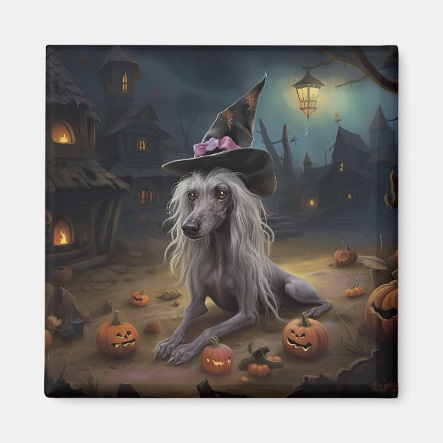 Kinesisk pumpkins Halloween Scary Magnet (Framsidan)