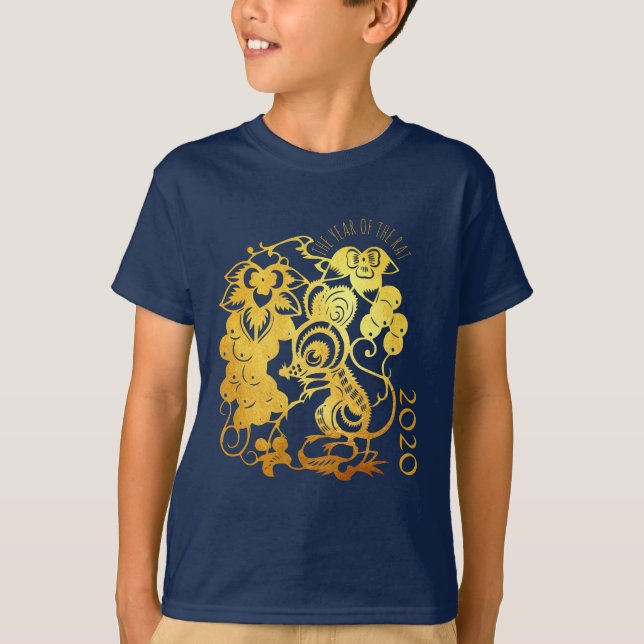 Kinesisk Råtta År 2020: Gradkida B T-shirt (Framsida)