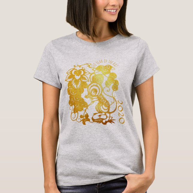 Kinesisk Råtta År 2020 Grape Women G T-shirt (Framsida)