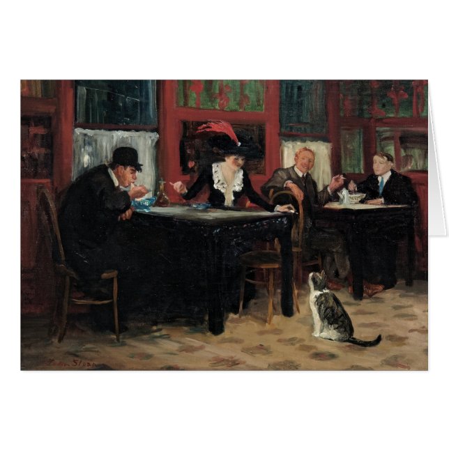 Kinesisk restaurang av John Sloan Hälsningskort (Framsidan Horizontal)