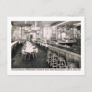 Kinesisk restaurang, New York City Vintage Vykort