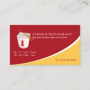 Kinesisk Restaurant Takeaway Visitkort
