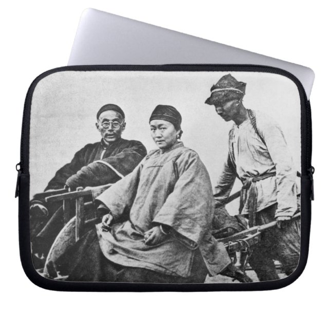 Kinesisk rickshaw, c.1870 (b-/wfotoet) laptop fodral (Framsidan)