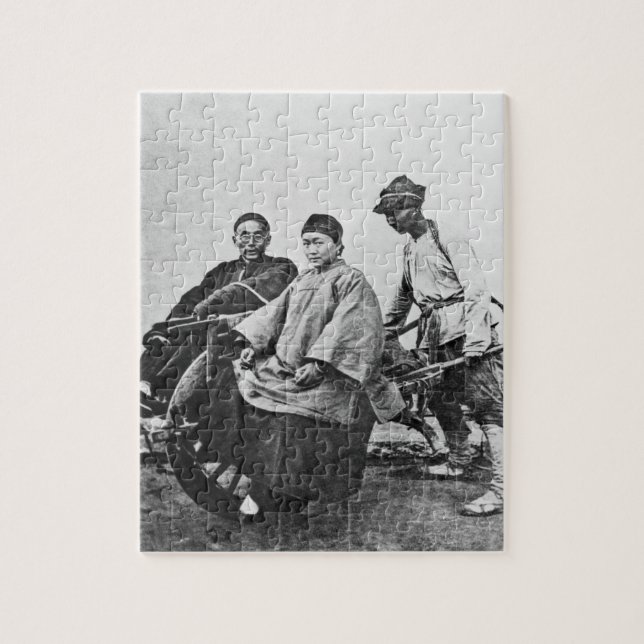 Kinesisk rickshaw, c.1870 (b-/wfotoet) pussel (Vertikal)