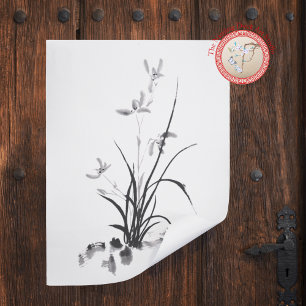 Kinesisk ris - bw fototryck