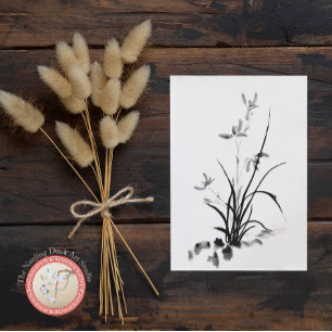 Kinesisk ris - bw Photo Vykort