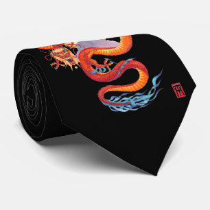 Kinesisk röd drake slips