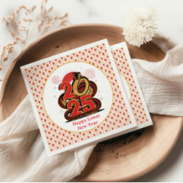 Kinesisk röd Guld Gott nytt lunar år för ormen Pappersservett