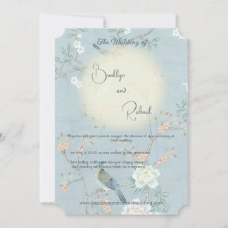 Kinesisk, romsk elegant, bröllopsinbjudan