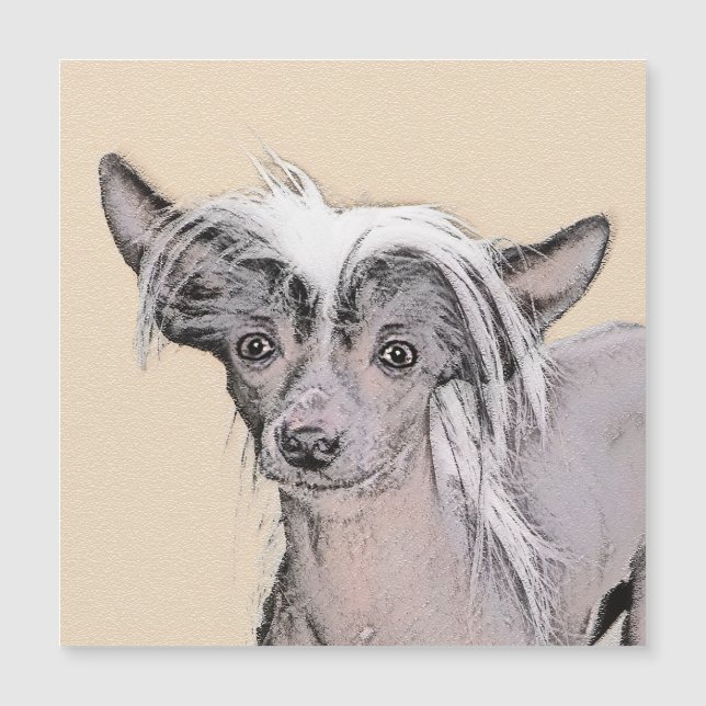 Kinesisk, rostfri målning Original Hund Art (Framsida)