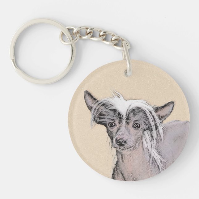 Kinesisk, rostfri målning Original Hund Art (Framsidan)
