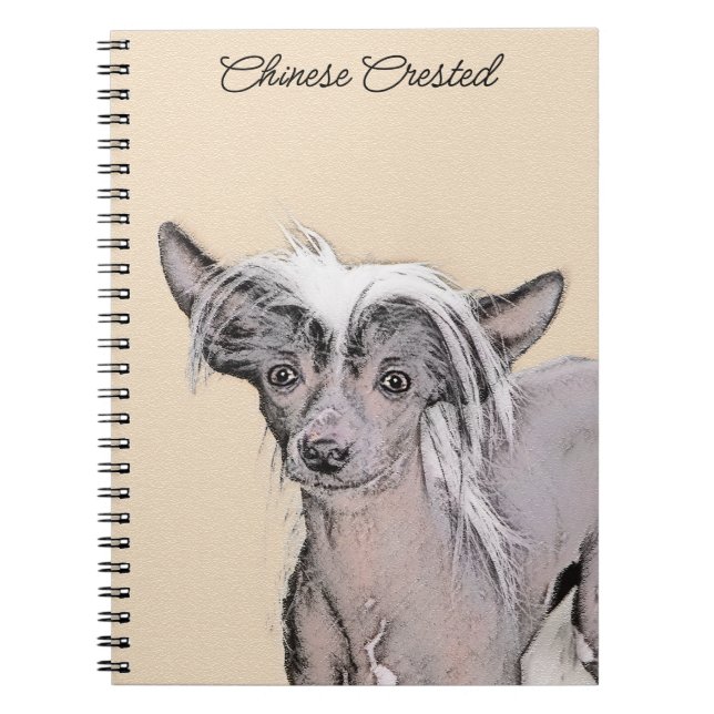 Kinesisk, rostfri målning Original Hund Art Anteckningsbok (Framsidan)
