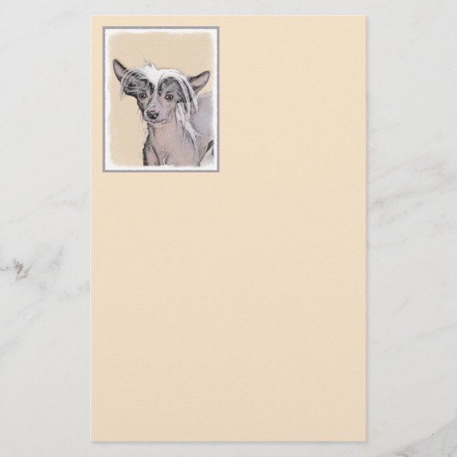 Kinesisk, rostfri målning Original Hund Art Brevpapper (Framsida)