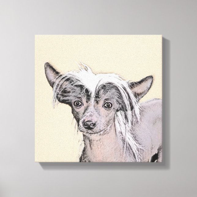 Kinesisk, rostfri målning Original Hund Art Canvastryck (Framsida)